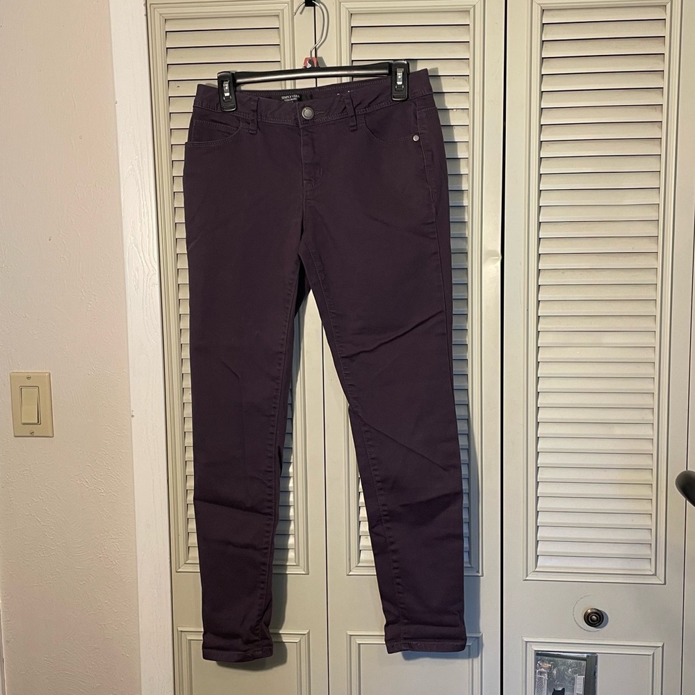 Simply Vera skinny midrise plum denim